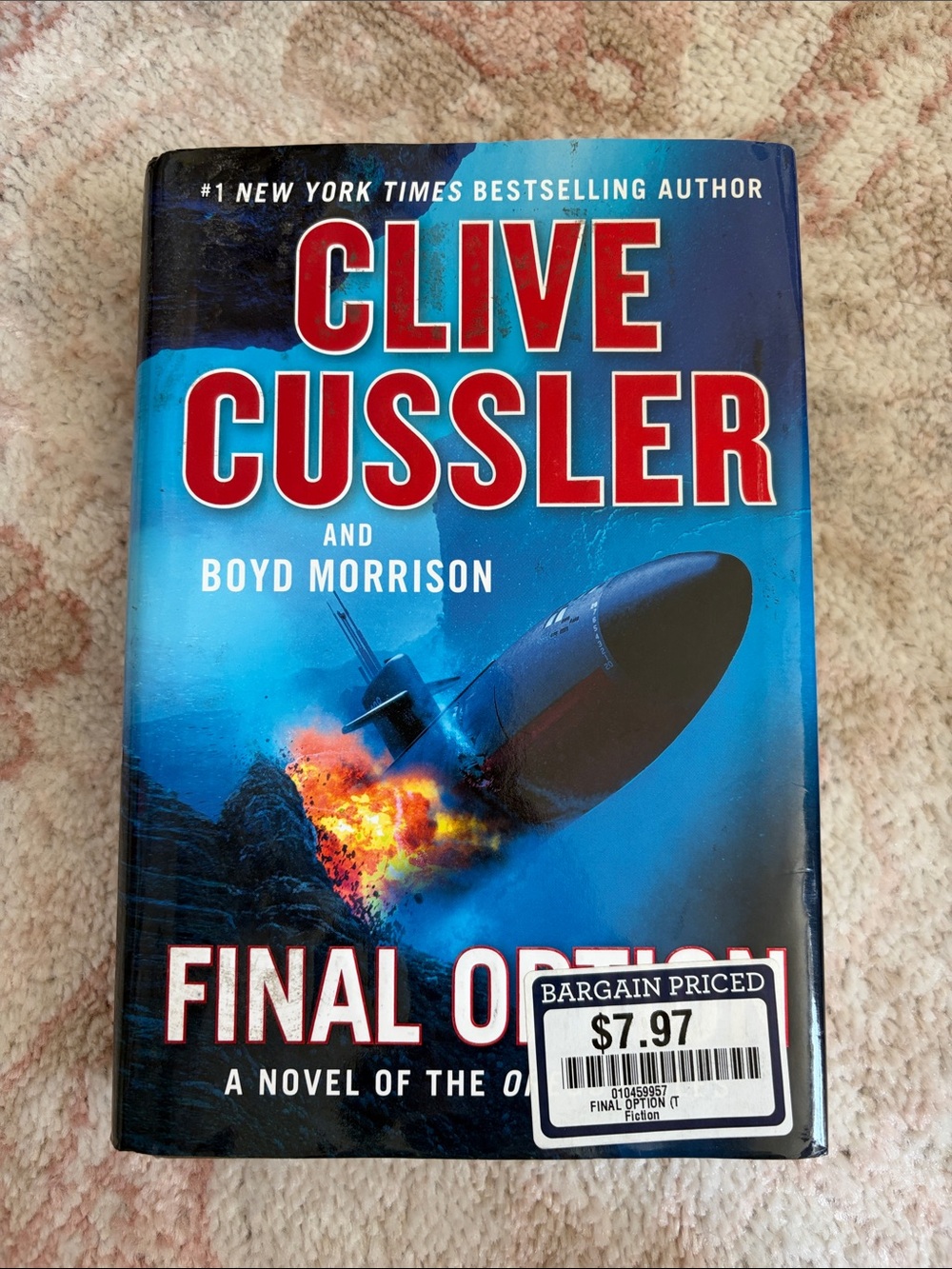 Clive Cussler Final Option Hardcover - Blue Cover